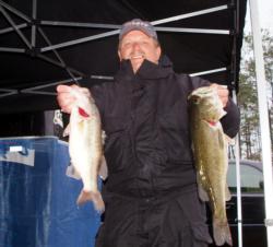 Second-place pro Tommy Durham weighed 16-1 on day one.