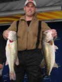 Matt Hults of Gautier, Miss., leads the Co-angler Division of the FLW Series Eastern Division on Lake Eufaula with a five bass limit weighing 20 pounds, 2 ounces.