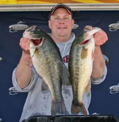 Co-angler Marty Bohlke Jr. stole the show with his 23-pound, 3-ounce bag - the day