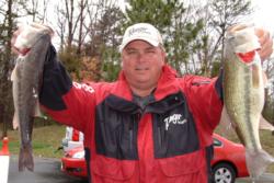 Pro Rusty Trancygier of Hahira, Ga., used a three-day catch of 40 pounds, 8 ounces to qualify for today's top-five cut in second place. 