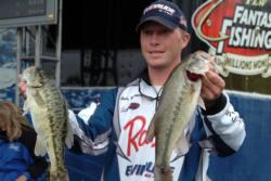 Pro Andy Montgomery of Blacksburg, S.C., qualified for the FLW Tour finals on Lake Norman in third place with a 38-pound, 15-ounce catch.