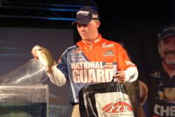 Andy Montgomery of Blacksburg, S.C., used a total catch of 49 pounds, 3 ounces to walk away with third place overall at the FLW Tour event at Lake Norman.