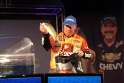 On the strength of a total catch of 44 pounds, 5 ounces, Brian Travis of Conover, N.C., finished the FLW Tour Lake Norman event in fourth place, cashing in on over $19,000 in winnings.