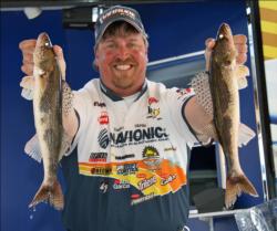 Second place pro Tommy Skarlis found his best fish on jigs tipped with 2 1/2-inch Berkley Gulp minnows.