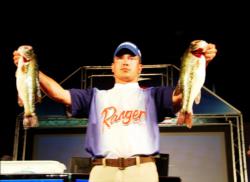 Boater Troy Morrow of Toccoa, Ga., is in second place with 13-12.