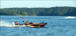 All-American anglers blast off on day two of the championship at DeGray Lake.