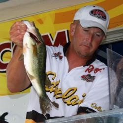 Top pro Bryan Schmitt caught all of his fish on a homemade 3/8-ounce jig.