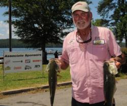 John Jacobs of Birmingham, Ala., is in second place in the Co-angler Division after day one.