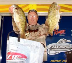 Co-angler Kenneth Ramsier of Girard, Pa., is in second on day two.
