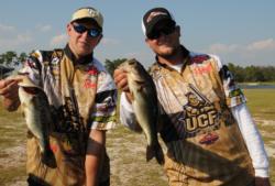 The UCF team of Len Gordon and Miles Burghoff show off their catch.
