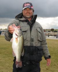 Kevin Snider of Elizabethtown, Ky., is in the runner-up spot with a two-day total of 26 pounds, 7 ounces. 