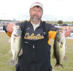 Bill Chapman of Salt Rock, W.Va. weighed in a solid limit for 13 pounds, 9 ounces on day two to move into fourth place with a two-day total of 23 pounds.