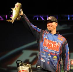 Brent Ehrler charged into second place on the final day with 15 pounds, 8 ounces.
