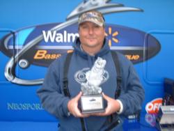 Non-boater John Davis of Newport News, Va., finished in first place at the Walmart BFL Shenandoah event on Smith Mountain Lake with a total catch of 13 pounds, 14 ounces. Reynolds took home a winning check totaling more than $1,800.
