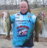 In second on the co-angler side is Steve Gregg with 15-12.