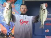 No. 5 co-angler Josh Smith earned co-angler big-bass honors on day one with a 7-pound, 2-ouncer.
