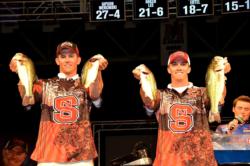 The N.C. State University team of Ben Dziwulski and Kevin Beverly leapfrogged one spot in the standings to grab the fifth and final berth in the finals with a total catch of 20 pounds, 9 ounces.