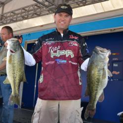 Clifford Pirch is in second place after catching a 23-pound, 5-ounce limit. 