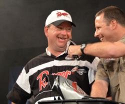Co-angler Mark Horton finished third with a total weight of 34 pounds, 1 ounce.