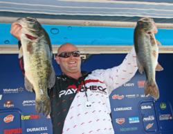 While many punchers targeted pennywort mats, fourth place pro Stephen Tosh worked submerged hydrilla beds.