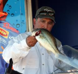 Second-place co-angler Gregg Swindle caught his fish on a Norman DD22 crankbait.
