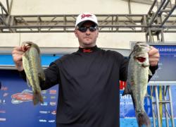 In second in the Co-angler Division is Timothy Sisk of Gastonia, N.C., with five bass weighing 11-7. 