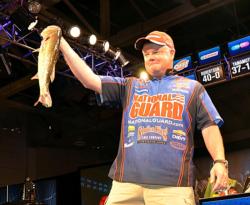 National Guard pro Mark Rose of Marion, Ark., who caught a total of 19 bass weighing 43-4 and earned $32,553, was runner-up.