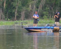 Clint Brownlee buzzed a Strike King 1/8-ounce buzzbait over vegetation to finish third.