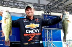 Pro Luke Clausen used a three-day total of 50 pounds, 10 ounces to grab the runner-up position heading into Sunday