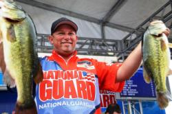 Day-two pro leader Bobby Lane of Lakeland, Fla., recorded a total catch of 50 pounds, 1 ounce to finish the third day of FLW Tour competition on the Potomac River in third place.