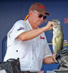 Swimbaits were the tool of choice for third-place co-angler Lyn Melton.