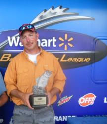 Jackie Reilly of China Grove, N.C., earned $1,757 as co-angler winner of the BFL Piedmont event.
