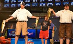 Sgt. Pool of Paducah, Ky., and Sgt. Harrison of Mayfield, Ky., won the National Guard FLW Soldier Appreciation Tournament with three bass weighing 12 pounds, 6 ounces.