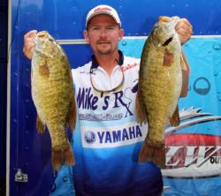 Snapping tubes in Lake St. Clair proved productive for second-place pro Michael Trombly.