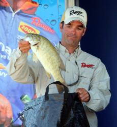 Moving from a slim tube to one with a larger profile proved productive for second-place co-angler Mark Myers.