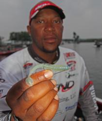 Massachucetts pro Sheron Brown will depend heavily on a Keitech swimbait today.