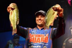 Day-three leader Scott Martin of Clewiston, Fla., entertained the crowd with his 16-pound, 1-ounce catch.