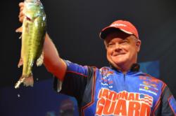 Mark Rose shows off his third-place catch at the 2011 Forrest Wood Cup.