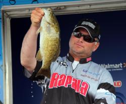Mike Desforges tempted bass with a spinnerbait and then followed up with a tube.