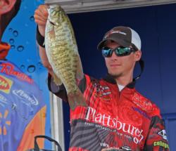 College Fishing standout, Chris Kinney-Hermes caught his biggest weight - 18-10 - on day three and improved from eighth to third.