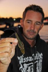 Matt Newman likes to beef up his dropshot with a 3-inch Wave Craw.