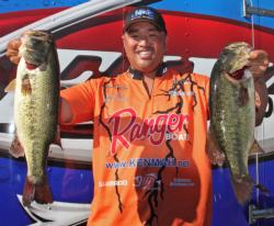 Going topwater with a Spro frog and flipping an Excite Craw delivered a third-place position for Ken Mah.