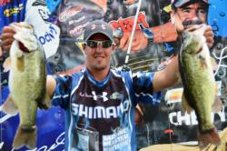 Using a total catch of 17 pounds, 7 ounces, Cory Johnston of Peterborough, Ontario, grabbed hold of the runner-up spot heading into Friday's second round of EverStart competition. 