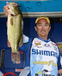 Joe McGoey of Omemee, Ontario won the day's big bass award in the Pro Division after landing a 5-pound, 6-ounce largemouth.