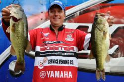 Pro Lance Vick of Mineola, Texas, finished the day in fourth place after landing a total catch of 29 pounds, 13 ounces.