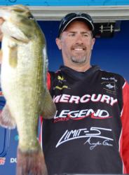 Rick Tilley of Moneta, Va., won the day's big bass award in the Pro Division with a 5-pound, 12-ounce largemouth. 