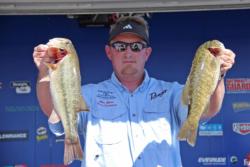 Second-place pro Matthew Jones found most of his fish in shallow water.