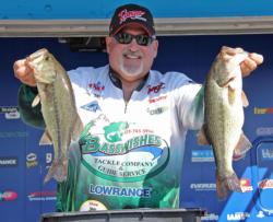 Second-place pro Tom Murphy caught most of his fish around docks on day two.