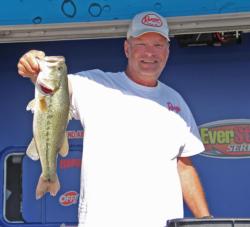 Co-angler Kevin McCullough earned Snickers Big Bass honors with this 4-pound, 6-ounce largemouth.