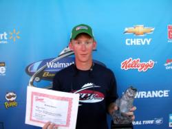 Co-angler Tyler Gregory of Pine Knot, Ky., earned a Ranger boat and motor package for his BFL Regional win on Wheeler Lake.